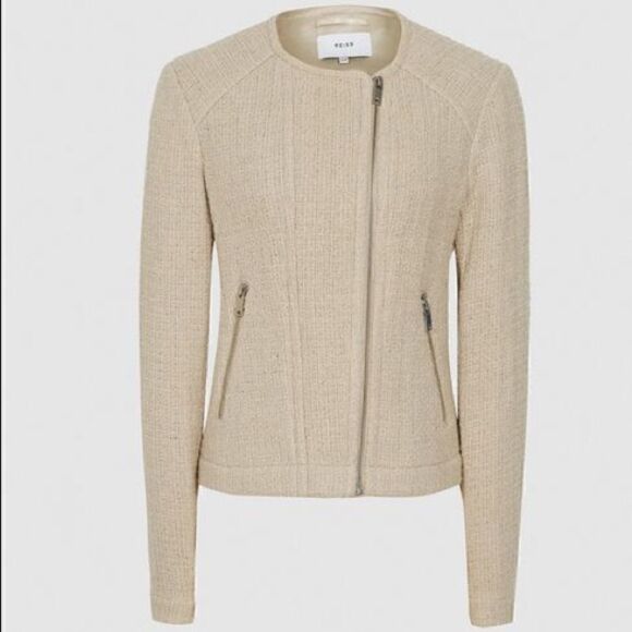 NWT Reiss Essie Cropped Boucle Tweed Jacket US 2 UK 6 - Picture 4 of 6